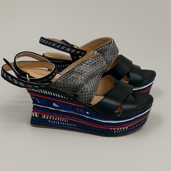 Opening Ceremony Multi Colored Wedge Sandals - Picture 3 of 10